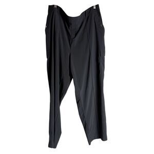 Athleta Vienna Black Seamed Straight Leg High Rise Cargo Pants Plus Size 22